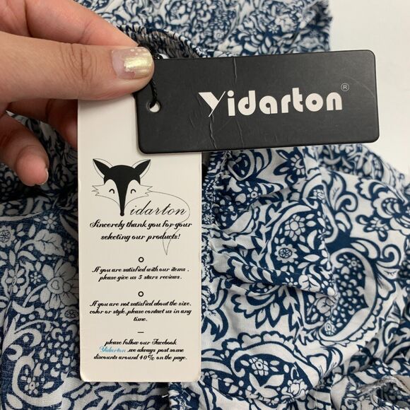 Yidarton Off The Shoulder Dress Womens S Small Strapless Ruffle Cover Up Maxi - Picture 12 of 16